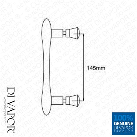 Plastic Shower Door Handle 145mm 145cm Hole To Hole