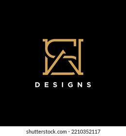 Letter Luxury Monogram Logo Design Stock Vector Royalty Free