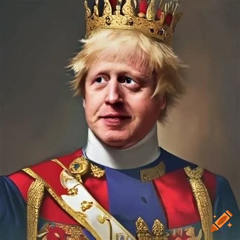 Artistic Depiction Of Boris Johnson As A King On Craiyon