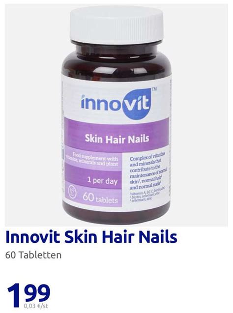 Innovit Skin Hair Nails Vegane Nahrungsergänzung 60St nur 1 99 bei