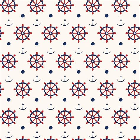 Premium Vector Seamless Nautical Pattern Backgrounds With Anchors And