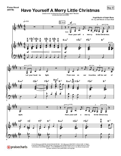 Have Yourself A Merry Little Christmas Sheet Music Pdf Lauren Daigle Praisecharts