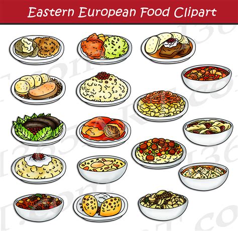 Eastern European Food Clipart Set Download - Clipart 4 School