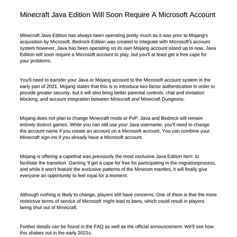 Minecraft Java Edition Will Soon Require An Microsoft Accountbvatk.pdf