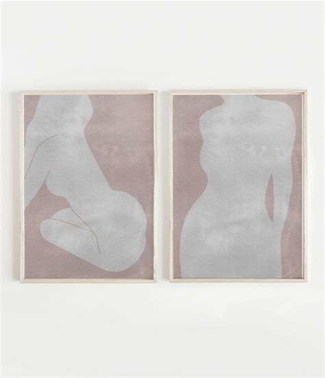 Nude Art Print Set Of Woman Figure Wall Art Digital Etsy