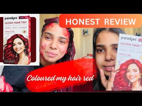 Trying Paradyes Cherry Red Hair Tint Honest Review Colour