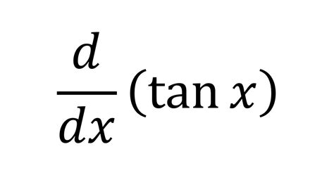 Derivative Of Tanx Youtube