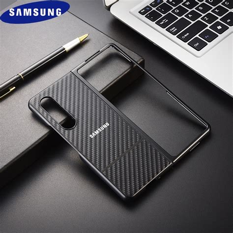 Capa Protetora De Fibra De Carbono Para Samsung Galaxy Z Fold G