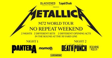 M72 World Tour: Metallica to Tour Edmonton and Montreal; Tickets on ...