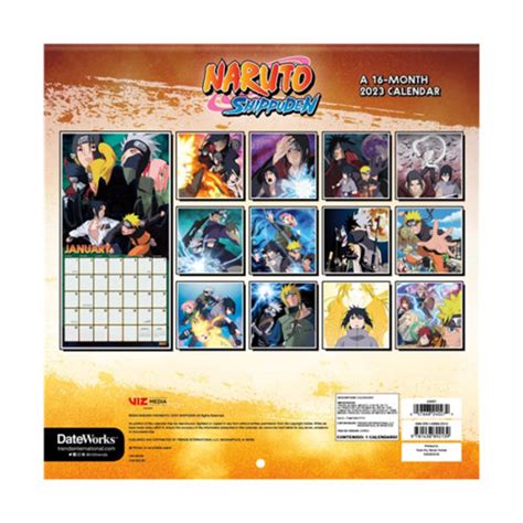 Trends International Naruto Shippuden Wall Calendar Etsy