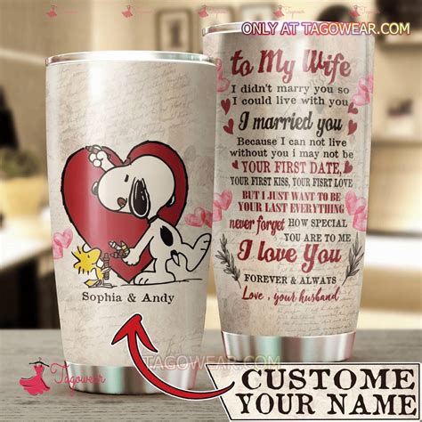 Snoopy To My Life I Love You Forever And Always Personalized Tumbler