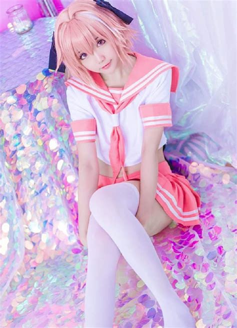 Buy Gk O Fate Apocrypha Fgo Astolfo Cosplay Costume Pink Sailor Suit Jk