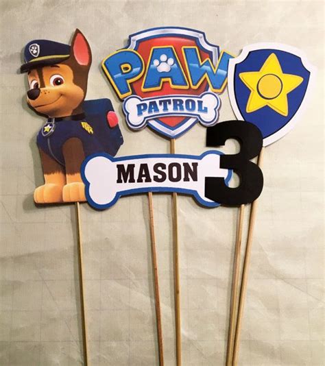 Paw Patrol Chase 5 Pc Centerpiece Paw Patrol Party Paw Paw Patrol