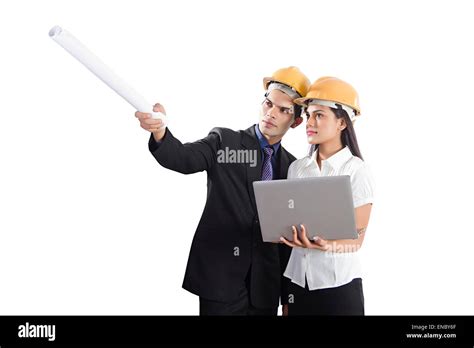 2 Indian Engineer Colleague Project Laptop Planning Stock Photo Alamy