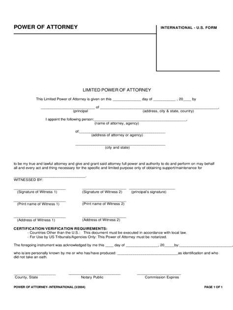 Limited Power Of Attorney Form 37 Free Templates In Pdf Word Excel