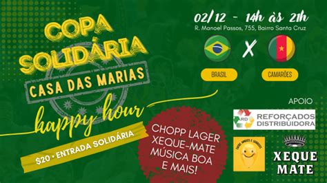 COPA SOLIDÁRIA JOGO DO BRASIL 02 12 14H às 21H em Belo Horizonte