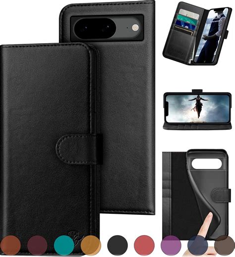 Amazon DuckSky For Google Pixel 8 5G Genuine Leather Wallet Case