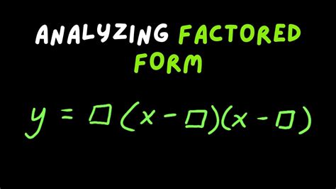 How To Use Factored Form To Solve Quadratic Functions Youtube