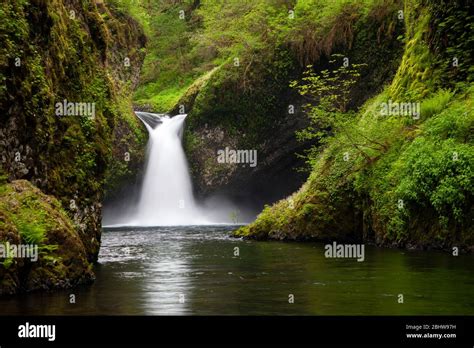 View Of Punchbowl Falls As Viewed From Below In Eagle Creek In The