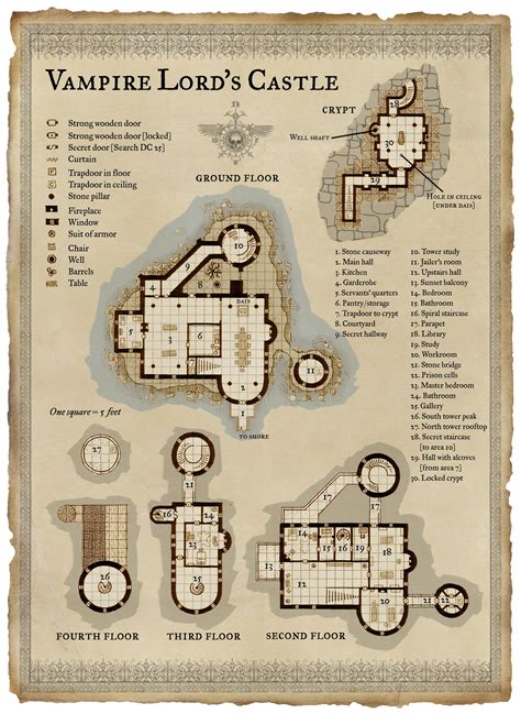 Vampire Lord S Castle Castle Map Dungeon Maps Map