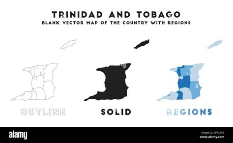 Trinidad And Tobago Map Borders Of Trinidad And Tobago For Your