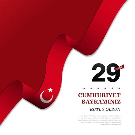 Premium Vector | Turkey republik day or 29 ekim cumhuriyet bayrami ...