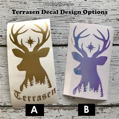 Throne Glass Decal Terrasen Stag Sjm Aelin Galathynius Etsy