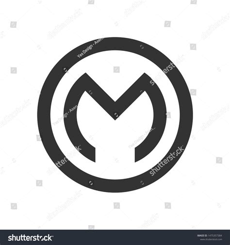 Luxury Letter M Circular Logo Design Stock Vector Royalty Free 1475357384