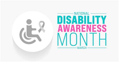 Premium Vector March Is Disability Awareness Month Background