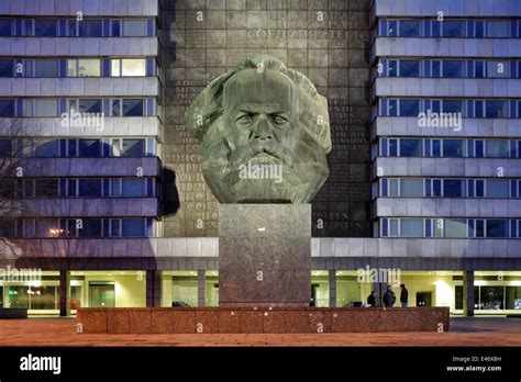 Chemnitz Germany Karl Marx Monument Designed By Lev Kerbel Stock