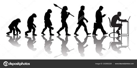 Evolutionstheorie Des Menschen Stock Vektorbild Von Uncleleo