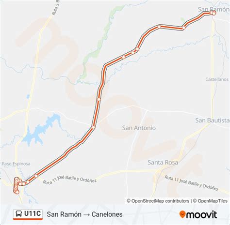 u11c Route Schedules Stops Maps San Ramón Canelones Updated