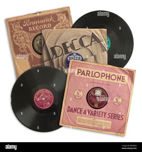 Old 78 rpm Gramophone Records and Record Sleeves Stock Photo - Alamy