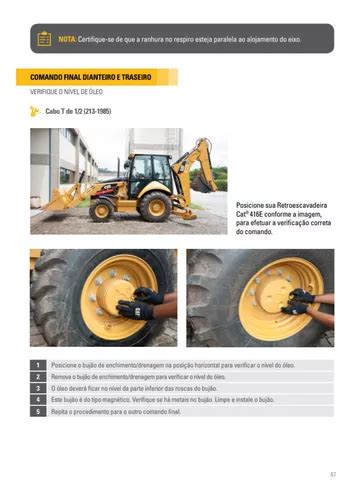 Guia De Manuten O Da Retro Escavadeira Caterpillar E Pdf Venda Em