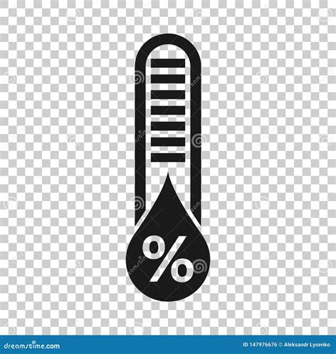 Icono De La Humedad En Estilo Transparente Ejemplo Del Vector Del Clima