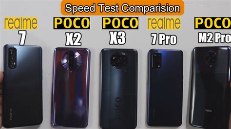 Poco X3 Vs Realme 7 Pro Vs Poco X2 Vs Realme 7 Vs Poco M2 Pro Speed