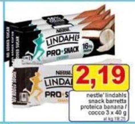 Offerta Nestle Lindahls Snack Barretta Proteica Banana F Cocco 3 X 40