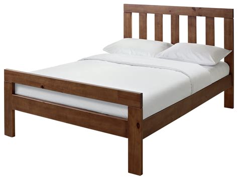 Habitat Chile Double Wooden Bed Frame Dark Stain 4986371 Argos