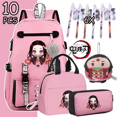 Pe As De Mochila Escolar Demon Slayer Nezuko Student Lan