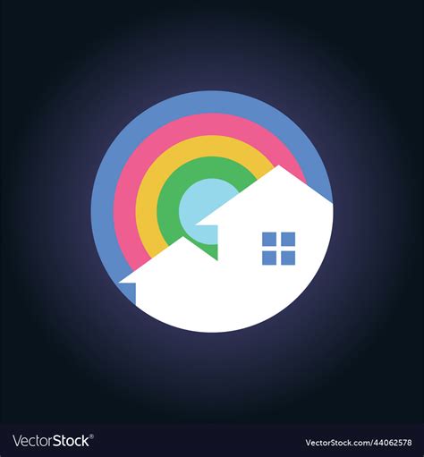 Colorful house logo creative logo Royalty Free Vector Image