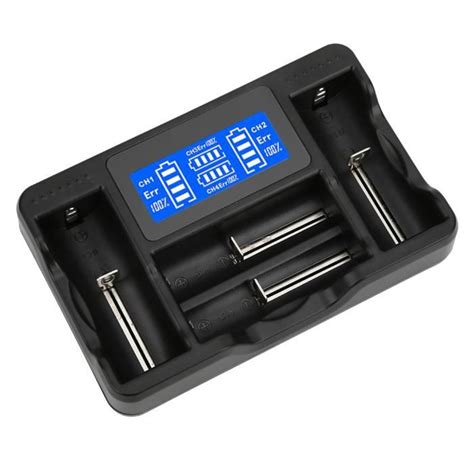 Ej Life Chargeur De Batterie Quatre Emplacements Seivi Noir Pc