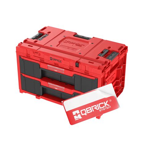 Skrzynka Qbrick System ONE Drawer 2 Toolbox 2 0 Red Ultra HD Szuflady