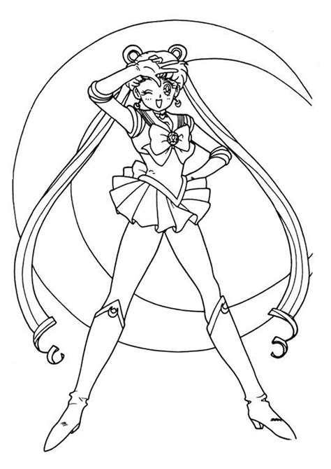 Sailor Moon Coloring Pages Printable Printable Templates