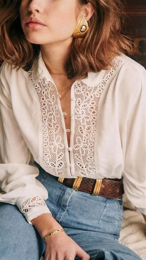 White Blouse Ideas - Lace Shirts - Blouse Outfit Ideas - White Shirt Outfits | Casual outfits ...