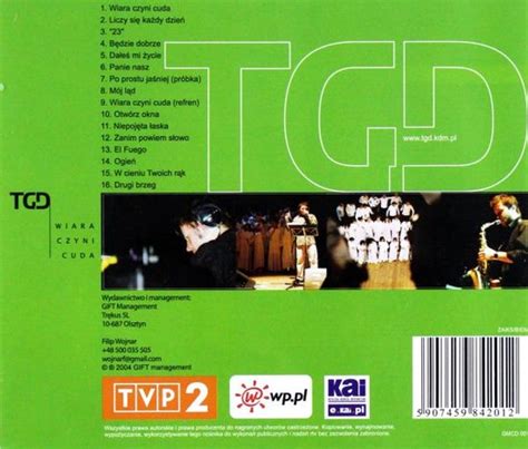 Wiara Czyni Cuda TGD CD Album Muziek Bol