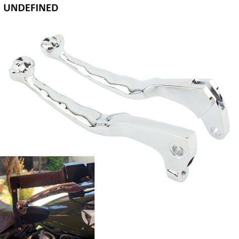 Chrome Motorcycle Skull Brake Clutch Levers Shifter Lever For Yamaha Xv