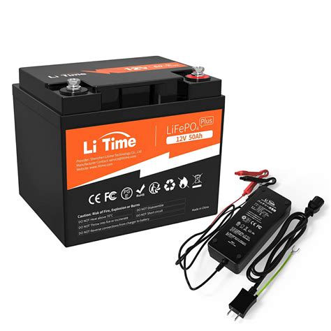 【楽天市場】【送料無料】litime 12v 50ah リン酸鉄リチウムイオンバッテリー 146v10a専用充電器 セット 内蔵bms保護