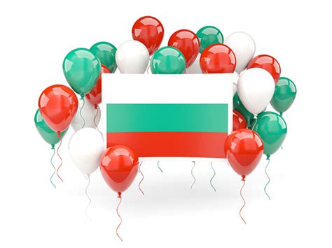 Square Flag With Balloons Illustration Of Flag Of Bulgaria