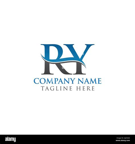 Initial Letter RY Logo Design Vector Template. RY Letter Logo Design ...