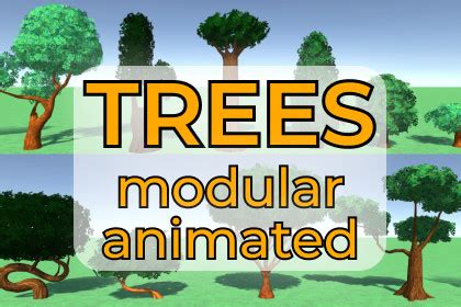 Tree Package Animated Trees Set Game Content Shopper Unity Asset